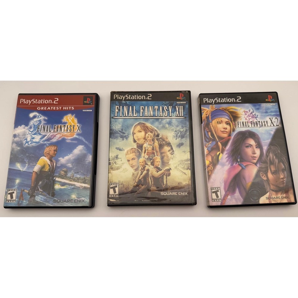 Final Fantasy X X-2 XII PS2 Game Bundle Square Enix PlayStation 2 FFX FFXII Lot